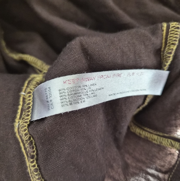 Free People Linen Blended Brown Backless Maxi Dress XS - Picture 4 of 6